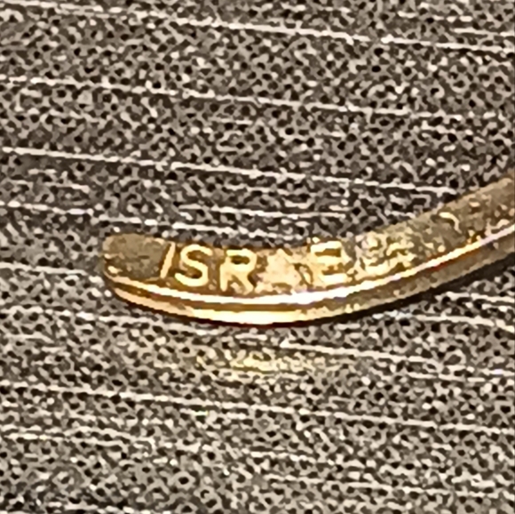 925 Sterling Gold Over Silver Hoop Pierced Earrings - Picture 3 of 4